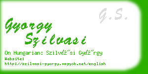 gyorgy szilvasi business card